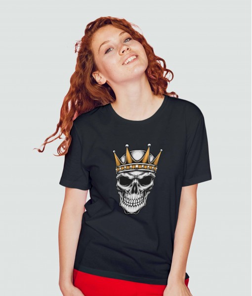 Дамска тениска с щампа Готика The King Skull
